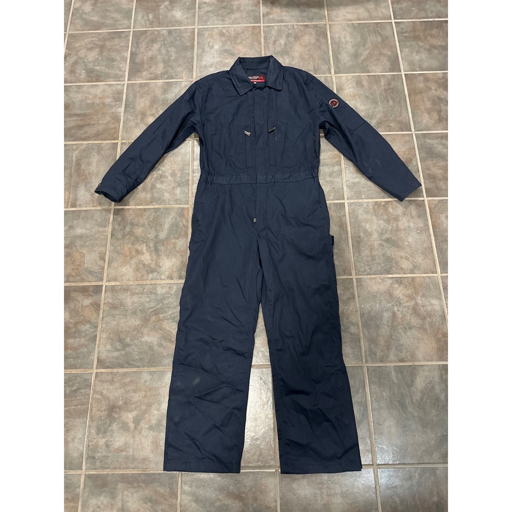Bass Creek Outfitters FR Flame Resistant Coveralls Navy Blue Mens Medium
